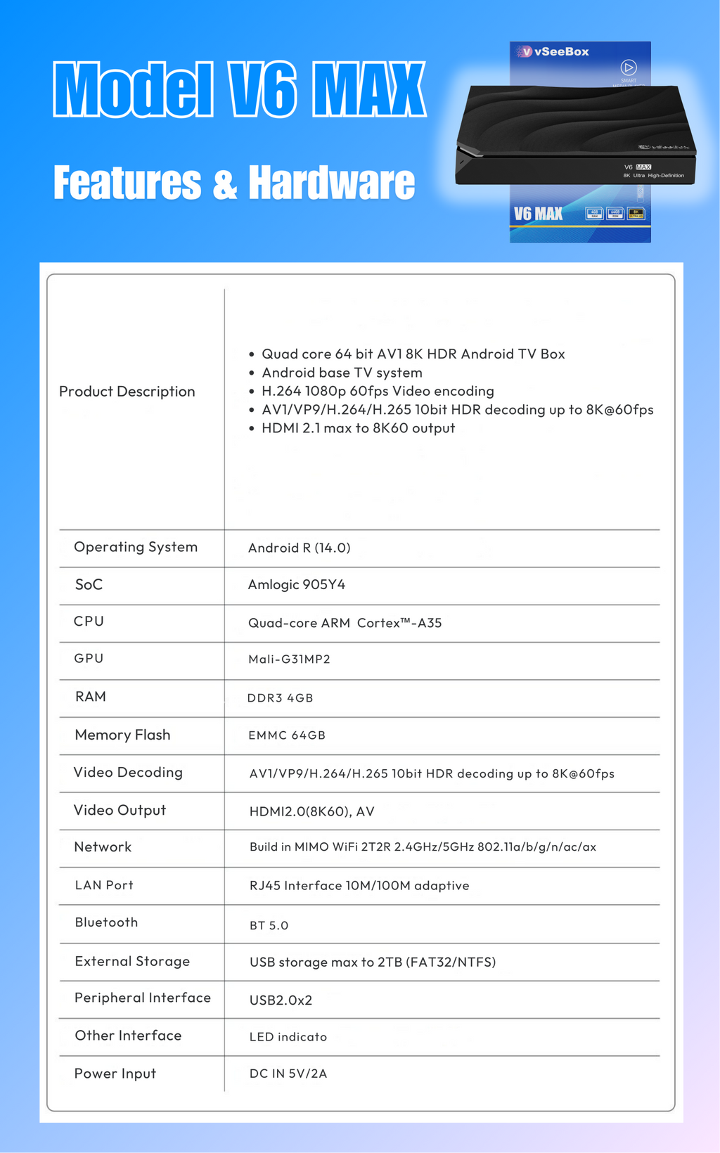 vSeeBox V6 Max
